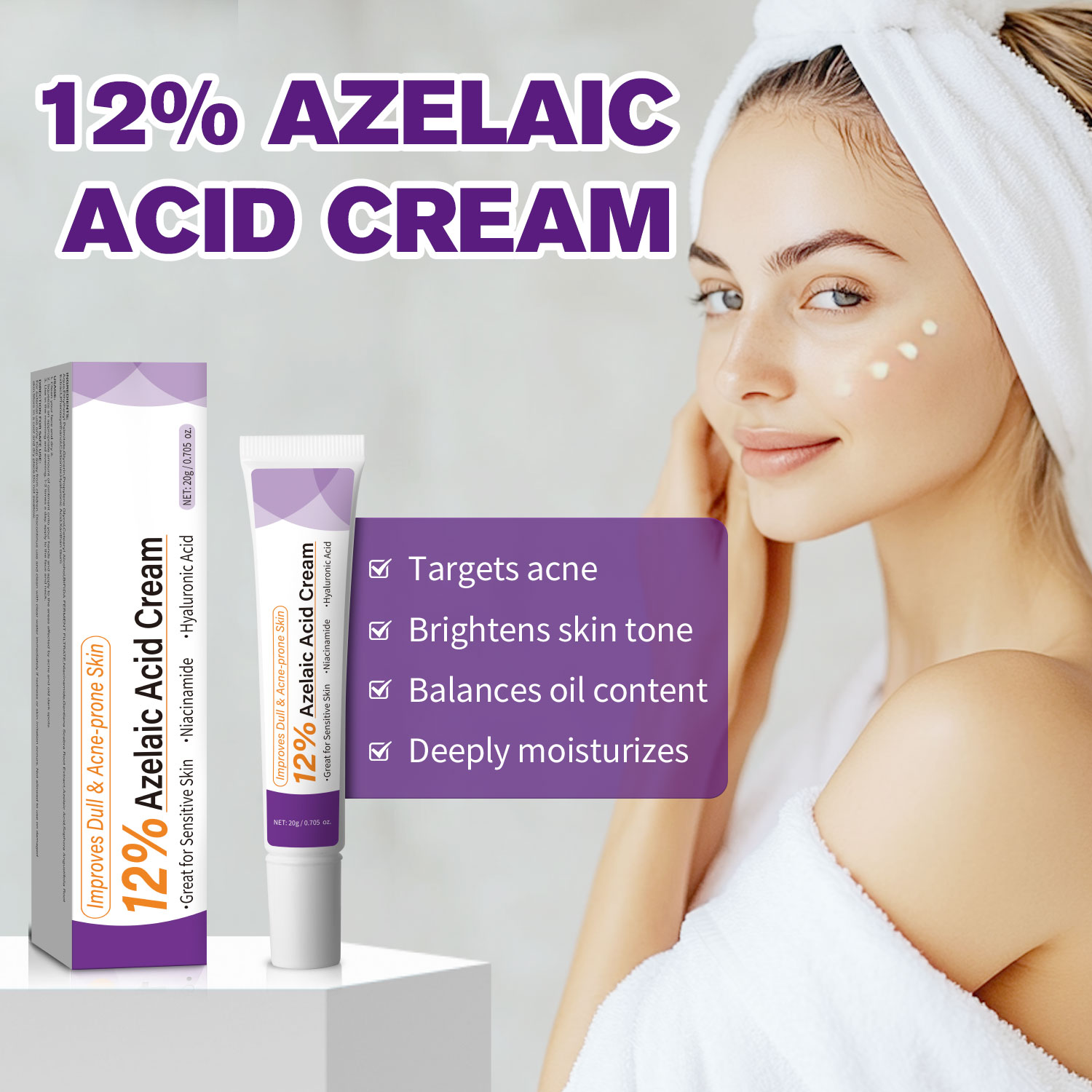 Skincare Skintific - Mild Azelaic Acid Cream Improve Dull