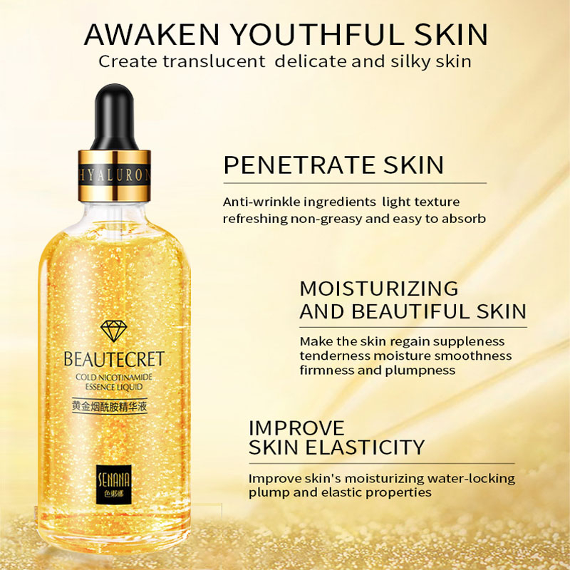 24K Gold Hyaluronic Acid Nicot - Niacinamide Brightening Serum review and price